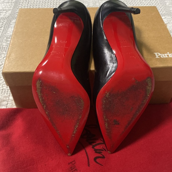Louboutin Pigalle Follies 100 Black Size 38.5 - Picture 5 of 5